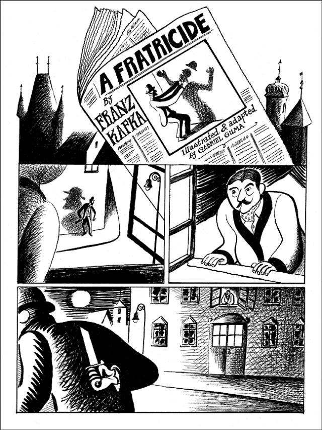 Comics adaptation of "A Fratricide", a short story by Franz Kafka.